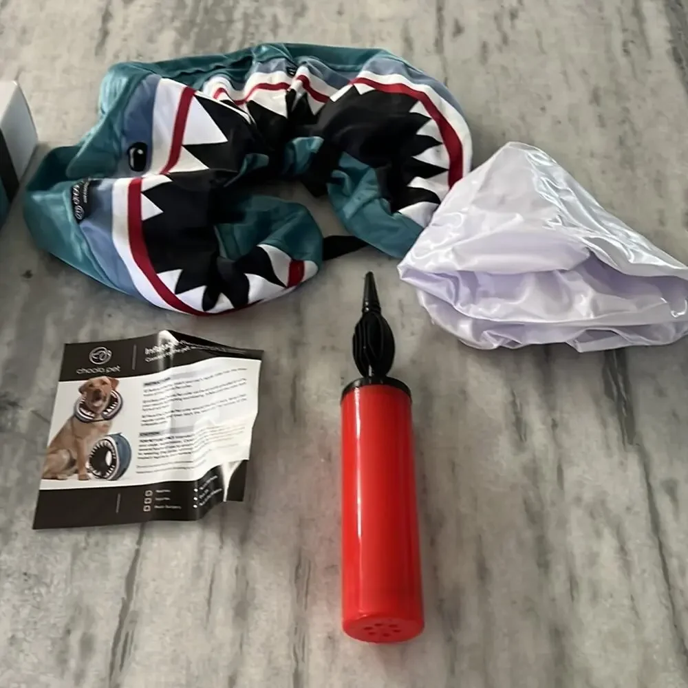 Choola Pet Inflated Recovery Collar Shark Attack Design Large Dog